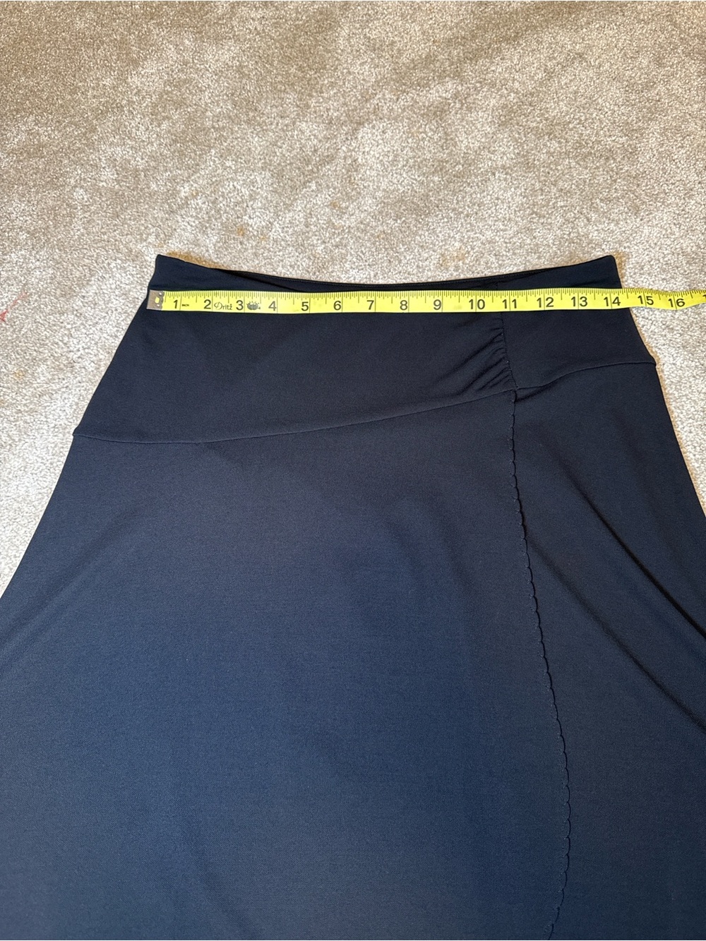 Express Black Asymmetrical Wrap Skirt Sz Small Flowy Stretch Midi Mini Workwear - Picture 4 of 5